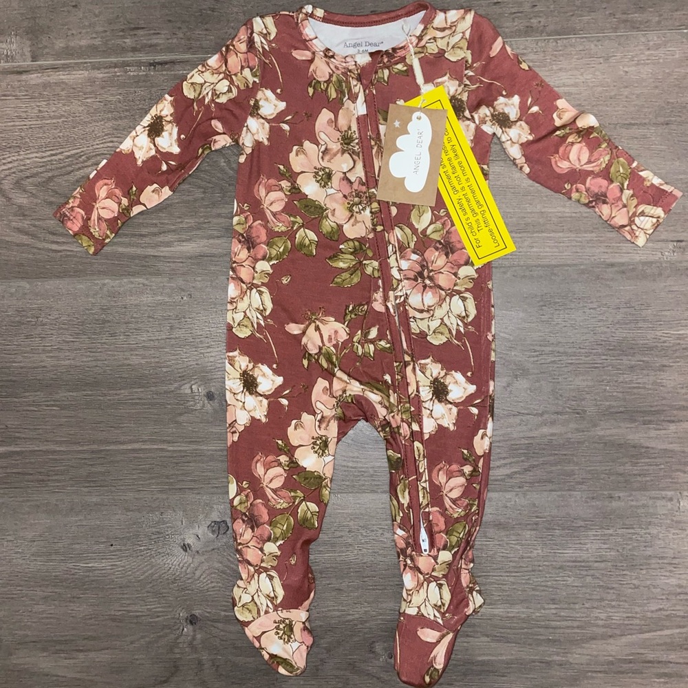 Angel Dear Woodrose Bamboo Footie